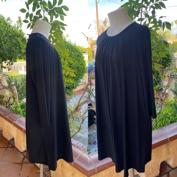 Tiana B Black Shift Dress LARGE - Picture 2 of 7